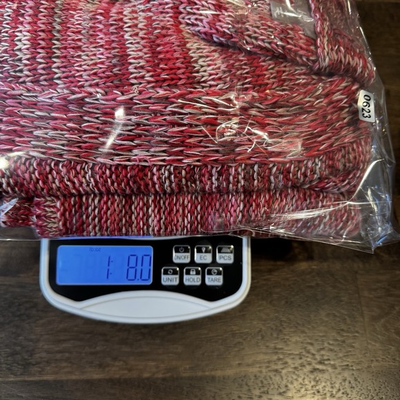 J. Jill Women's Midi Red/Pink/Tan Marled Open Cardigan Med Petite - Picture 13 of 13